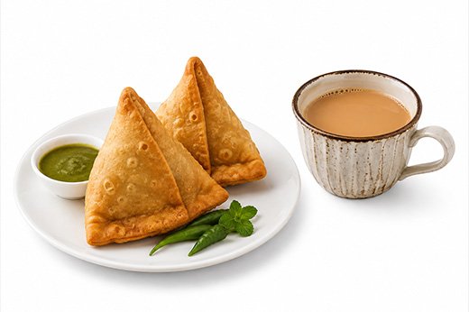 tea and samosa